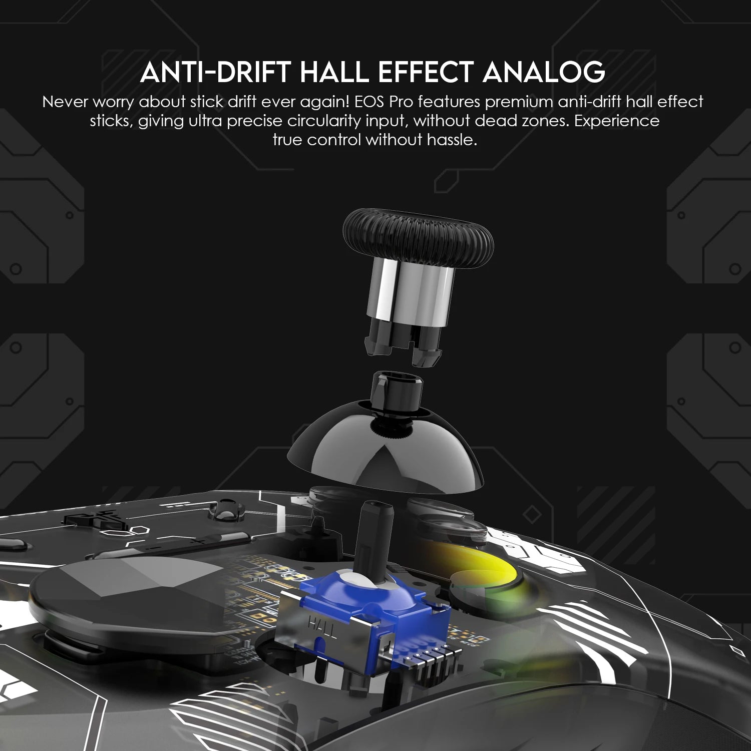 FANTECH EOS PRO WGP15 Controller Hall Effect Joysticks & Triggers Wireless Wired Gamepad for Windows Nintendo Switch Android iOS