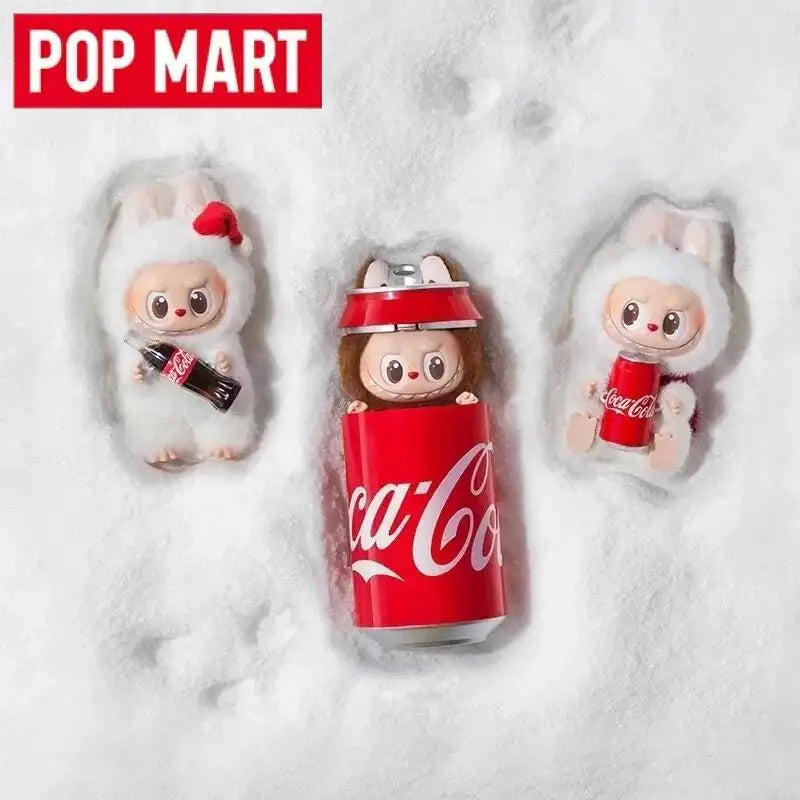 POP MART Labubu Чудовищата от серията Coca-Cola Винилова кутия за лице Мистериозна кутия Мистериозна екшън фигурка Изненада Подарък