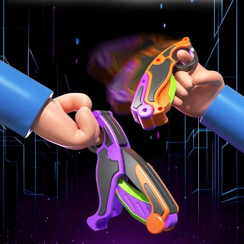 3D-gedrucktes Schwerkraftklauenmesser-Spielzeugschwert Cosplay Sicheres Kunststoff-Schillerndes Modell Dekomprimieren Spielzeug Karambit Coole lustige Geschenke Puppen