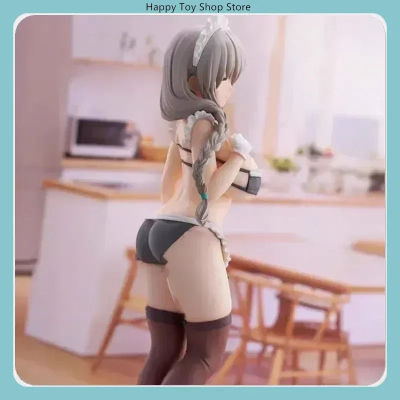 Gift 28cm Uzaki Tsuki Maid Standing Pose Collectible Anime Figure Desktop Decoration