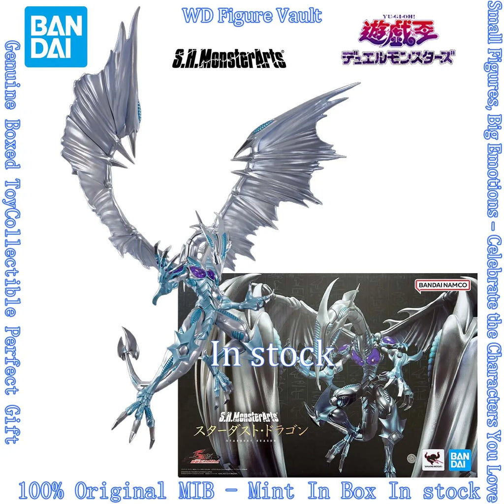In stock Bandai S.H.MonsterArts Stardust Dragon (Yu-Gi-Oh 5D s) Figures Anime Model Genuine Boxed Toy Gift