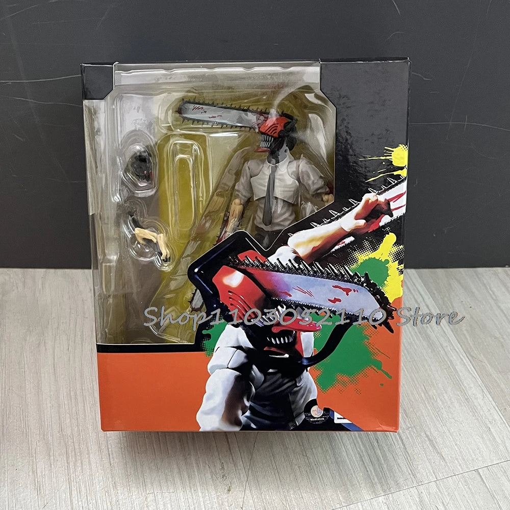 Figma 586 Chainsaw Man Action Figure SHF Denji Katana Man Anime Model Doll Statue Joint Movable Movie Toys Gifts