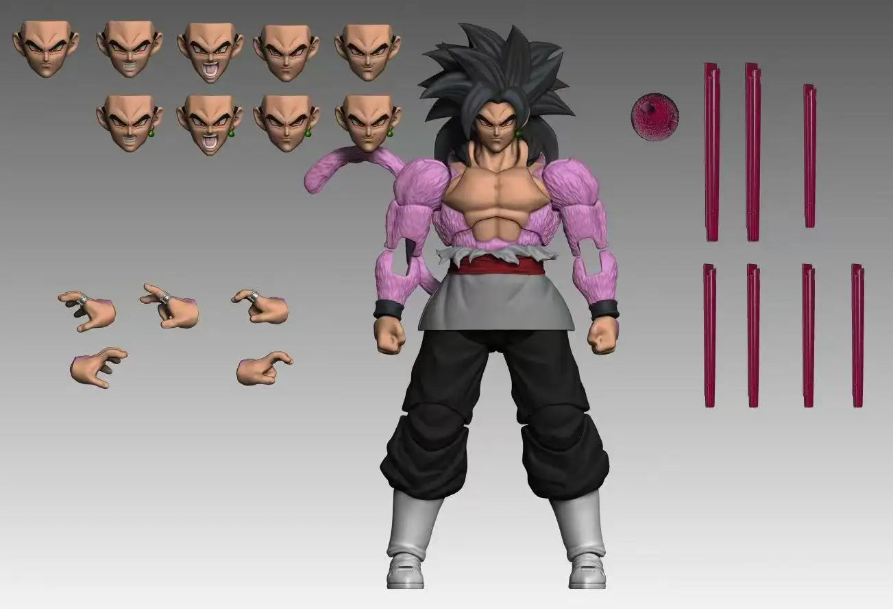 Black Hole Model Super Saiyan Super Five Goku White Hair Super Four Goku Black Hair Can Activity 1/12 SHF Dragon Ball Figure