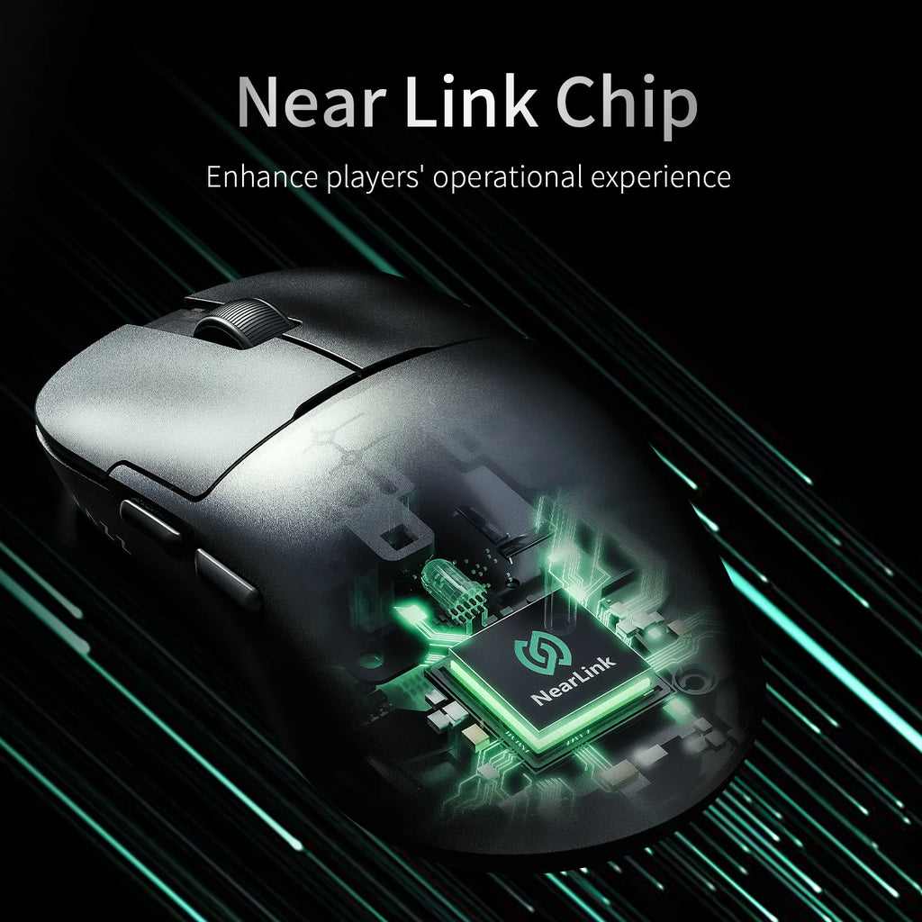 AJAZZ AJ159 NL Kabellose Maus 800 mAh Kompatibel mit Spielen und Büro PAW3395 1K Nearlink BT Kabellose Maus Laptop GiftAJAZZ AJ1