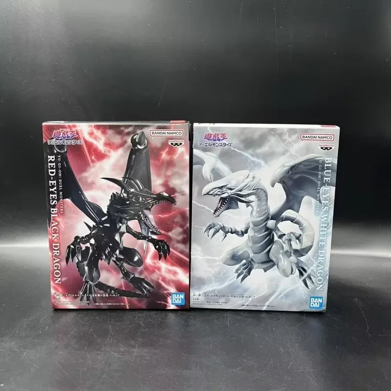 Original Bandai Yu-Gi-Oh! Duel Monsters Rote Augen Schwarzer Drache Anime Figur Sammlung Ornamente Figur Spielzeug Geschenk 13cm