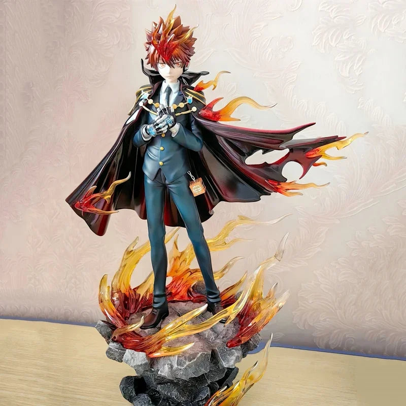 34cm Reborn! Tsunayoshi Sawada Anime Figure Sawada Tsunayoshi Action Figure Katekyou Hitman REBORN! Figurine Model Doll Toy Gift