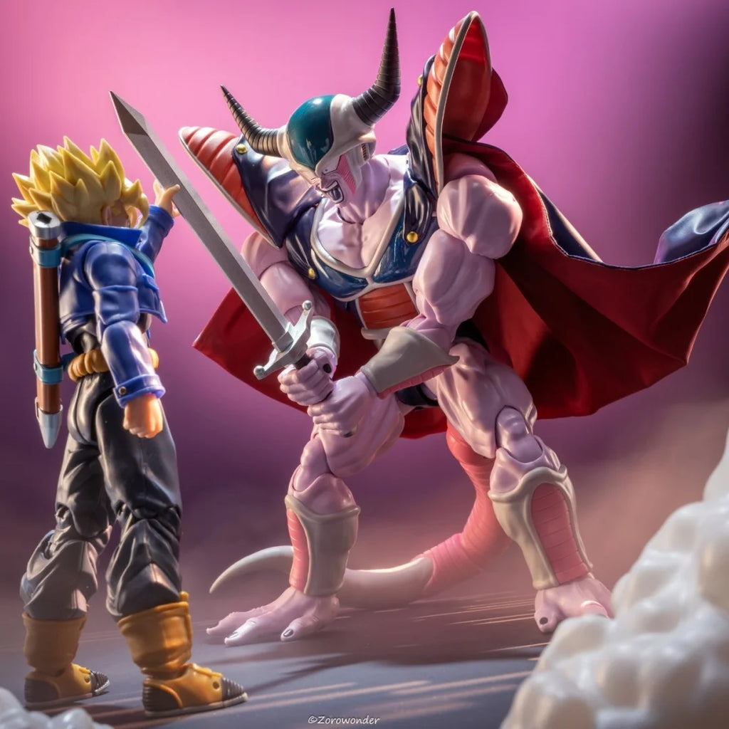 Dragon Ball SHF Anime NEW Handmade King Cold Father of the Frieza cloak clothes Built In Iron Wire Is Suitable for 1/12 Toys ﻿
