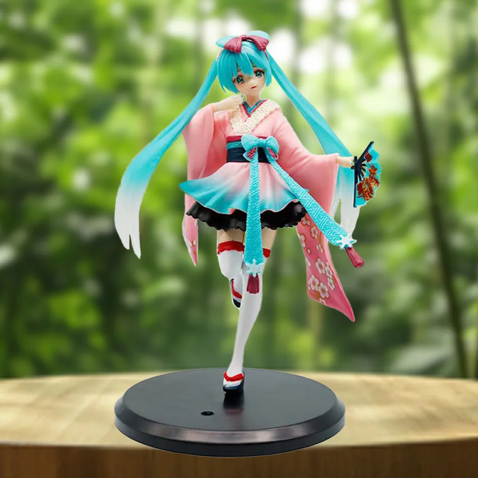 FuRyu TENITOL Tokyo Series Hatsune Miku Kimono Action Figure - Cute Anime Desktop Model Collection Toy Gift
