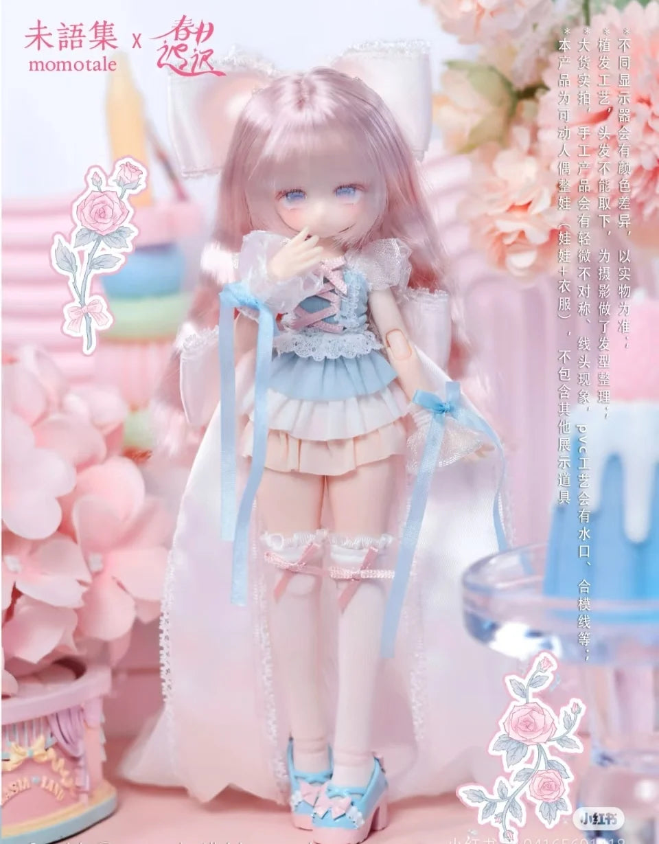 New 1/8 Mjd Joint Mobile Doll Original Momotale Girl Body Series Trendy Play Handmade Ornament Surprise Gift For Girls Toys Doll