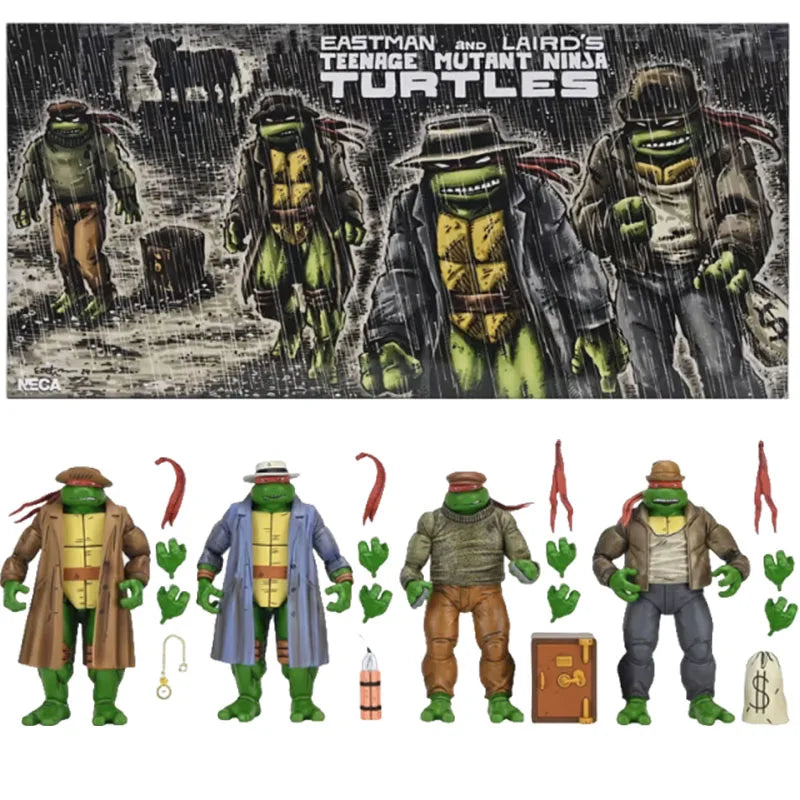 NECA 54510 TMNT Action Figure Teenage Mutant Ninja Turtle Mafia Figurine Anime Eastman and Laird's 7-Inch Model Original Gift