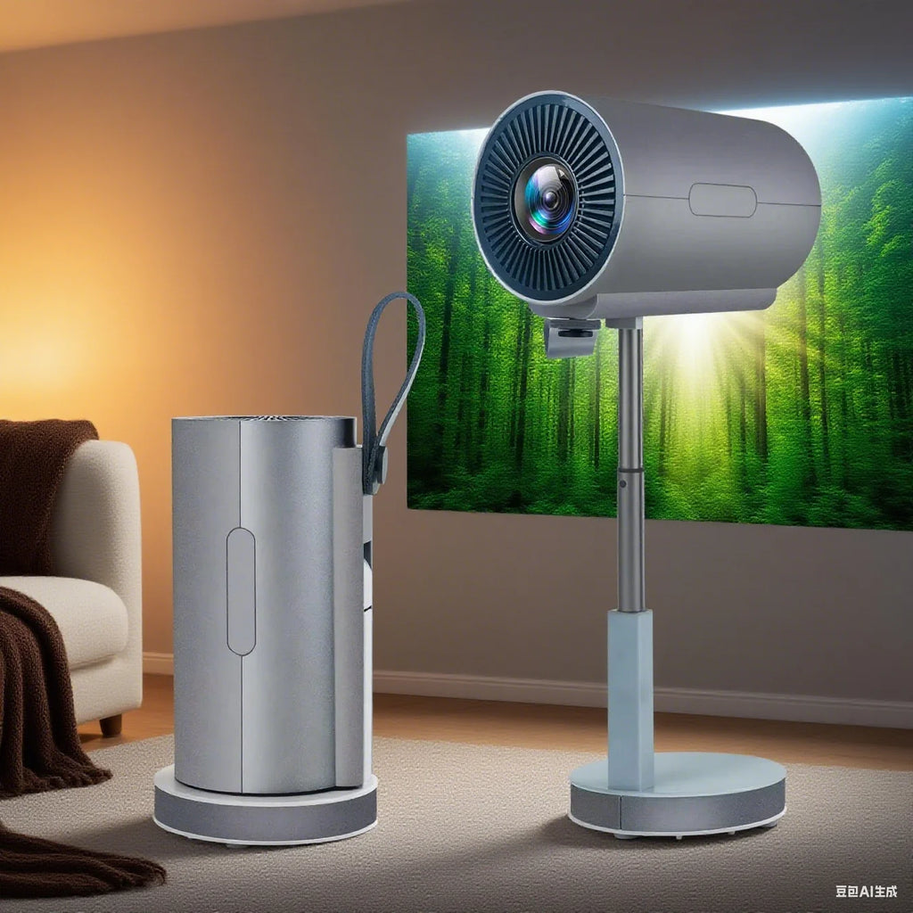 2025 NEW Android 13.0 Mini Projector 4K with Native 1080P 500 ANSI  Electric Focus Home Projector with Foldable Stand