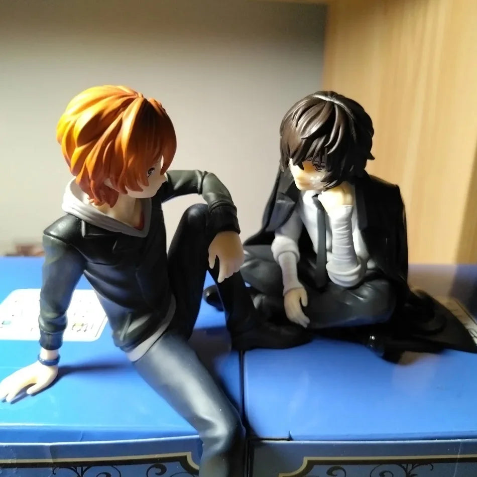 New Bungo Stray Dogs Dazai Osamu Figurine Nakahara Chuuya Action Figures PVC Model Collection Noodle Stopper Birthday Gifts Toys