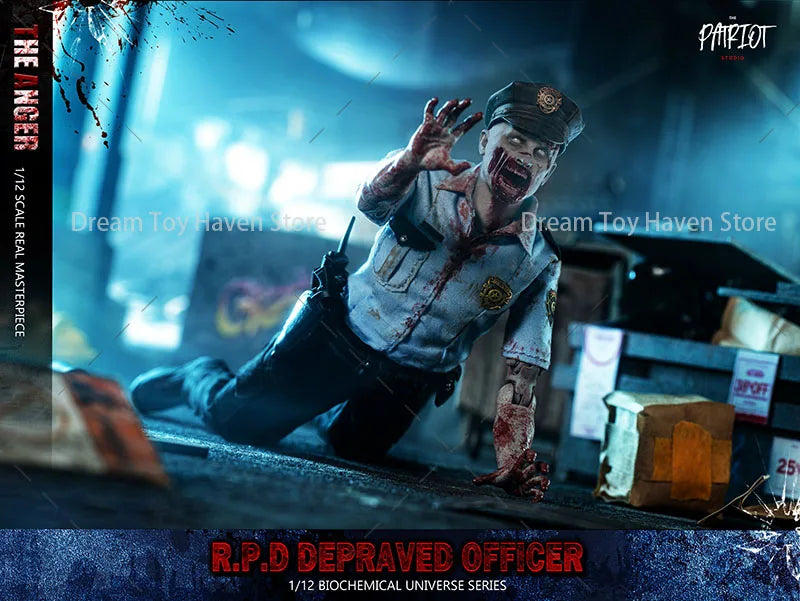 Patriot Studio 1/12 Scale Male Soldier Angry Zombie Police Officers Depraved Officer 6Inch Action Figure Collectible Dolls