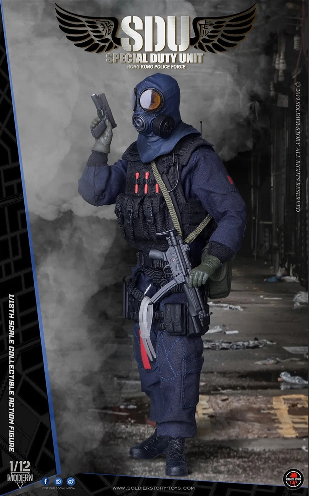1/12th SoldierStory SSM002 Special Duty Unit HK Force SoldierTeam Collectible Action Figure