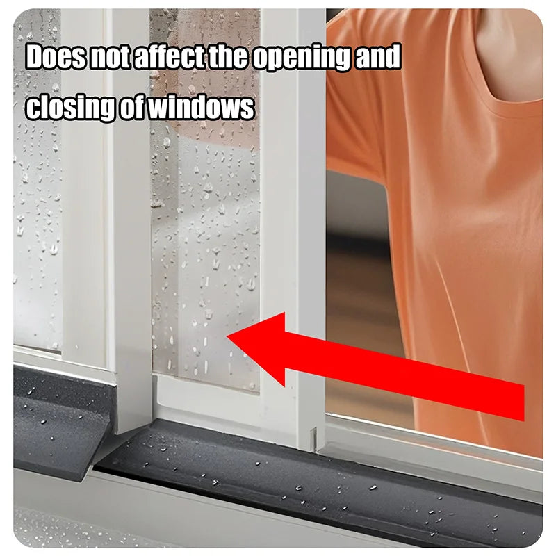 waterproof baffle rainproof water backflow sealing strip sill edge water guide plate aluminum sliding window water blocking Bar