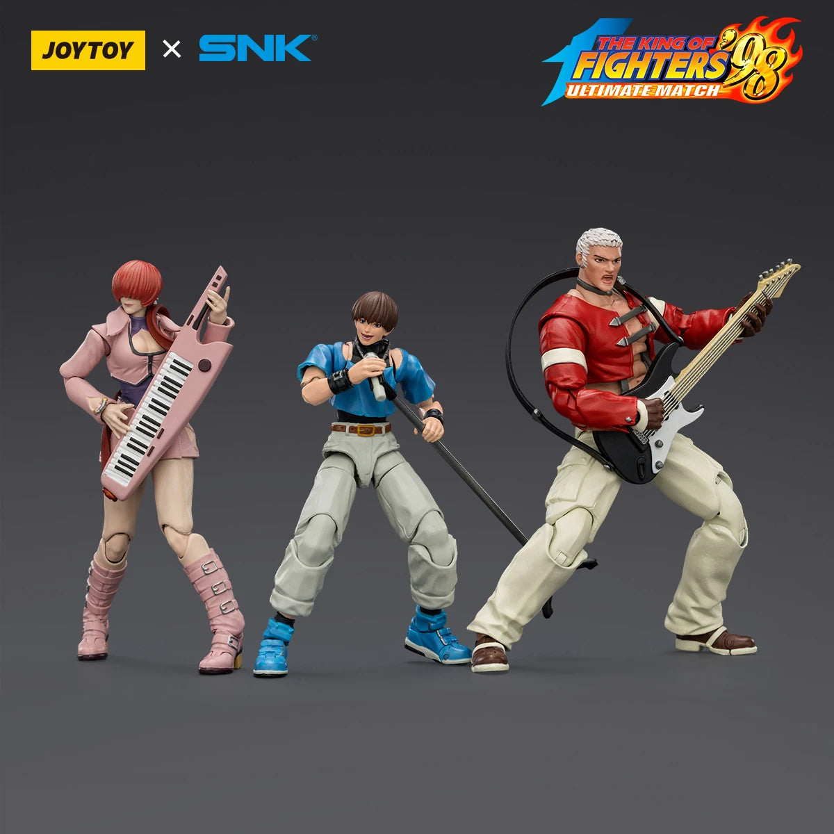 JOYTOY SNK KOF'98UM Action Figure 1/18 Orochi Team Yashiro Nanakase/Shermie/Chris Articulated Joints Figurine Model Surprise Toy