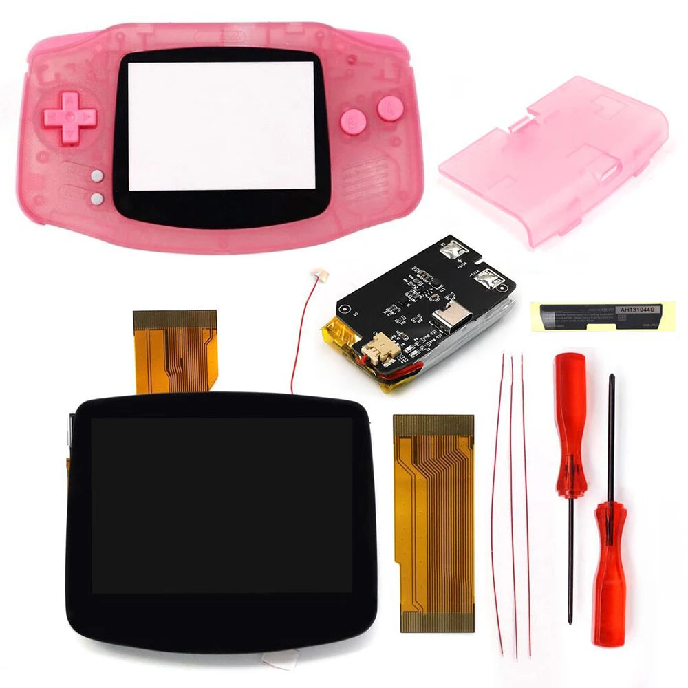 GBA V5 Laminated IPS LCD Backlight KIT Built-In Rechargeable 1800mAh Lithium Battery Type-c Port For Gameboy Adavance GBA Shell