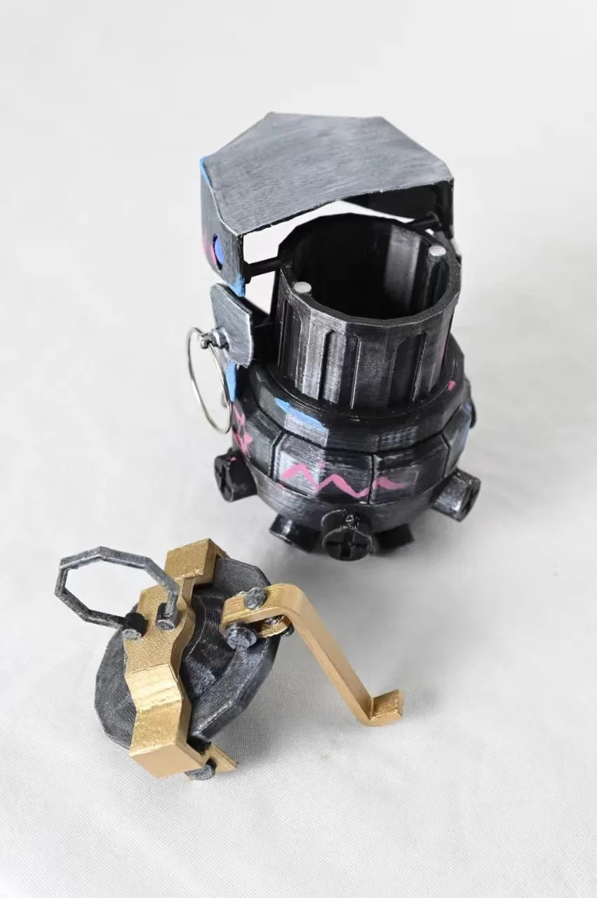 Game League of Legends LOL Jinx Flame Chompers Cosplay Figurine Pla Model Storage Cup Piggy Bank Assembly Toy Decorations Gifts