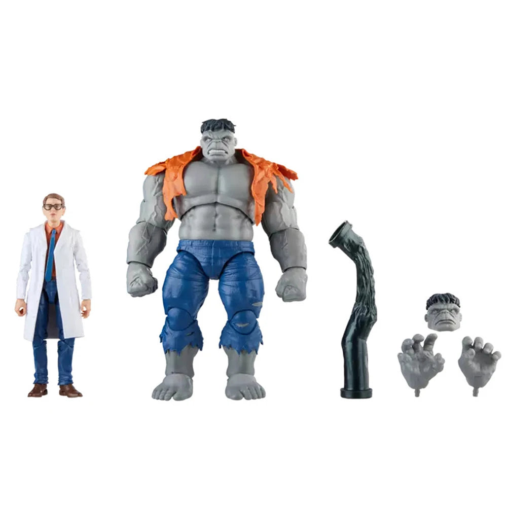[In-Stock] Hasbro Marvel Legends Series Gray Hulk and Dr. Bruce Banner 2-Pack-Set 15cm Nice Action Figure Model Toy Gifts