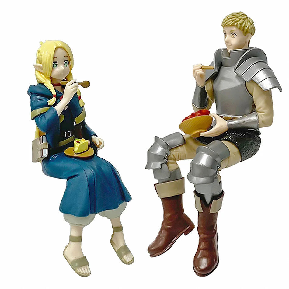 13-15CM Anime Dungeon Laios And Meshi Marcille Donato Figure sit Delicious in Dungeon PVC Model Toy Gift Action Figure Doll