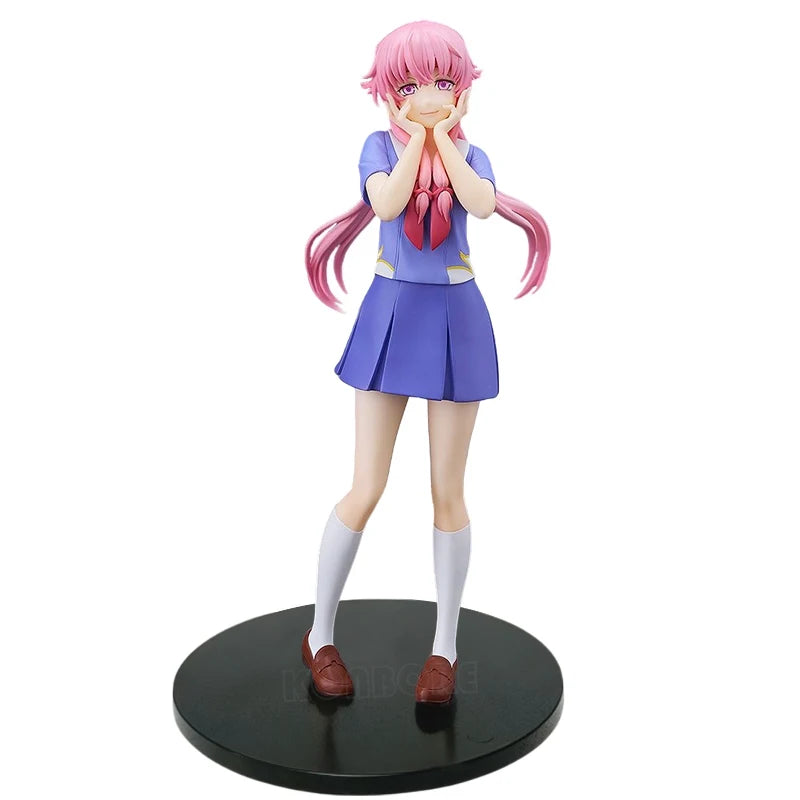 17cm Pop Up Parade Future Diary Yuno Gasai Anime Girl Figure Mirai Nikki Gasai Yuno Action Figure Collection Model Doll Toy Gift