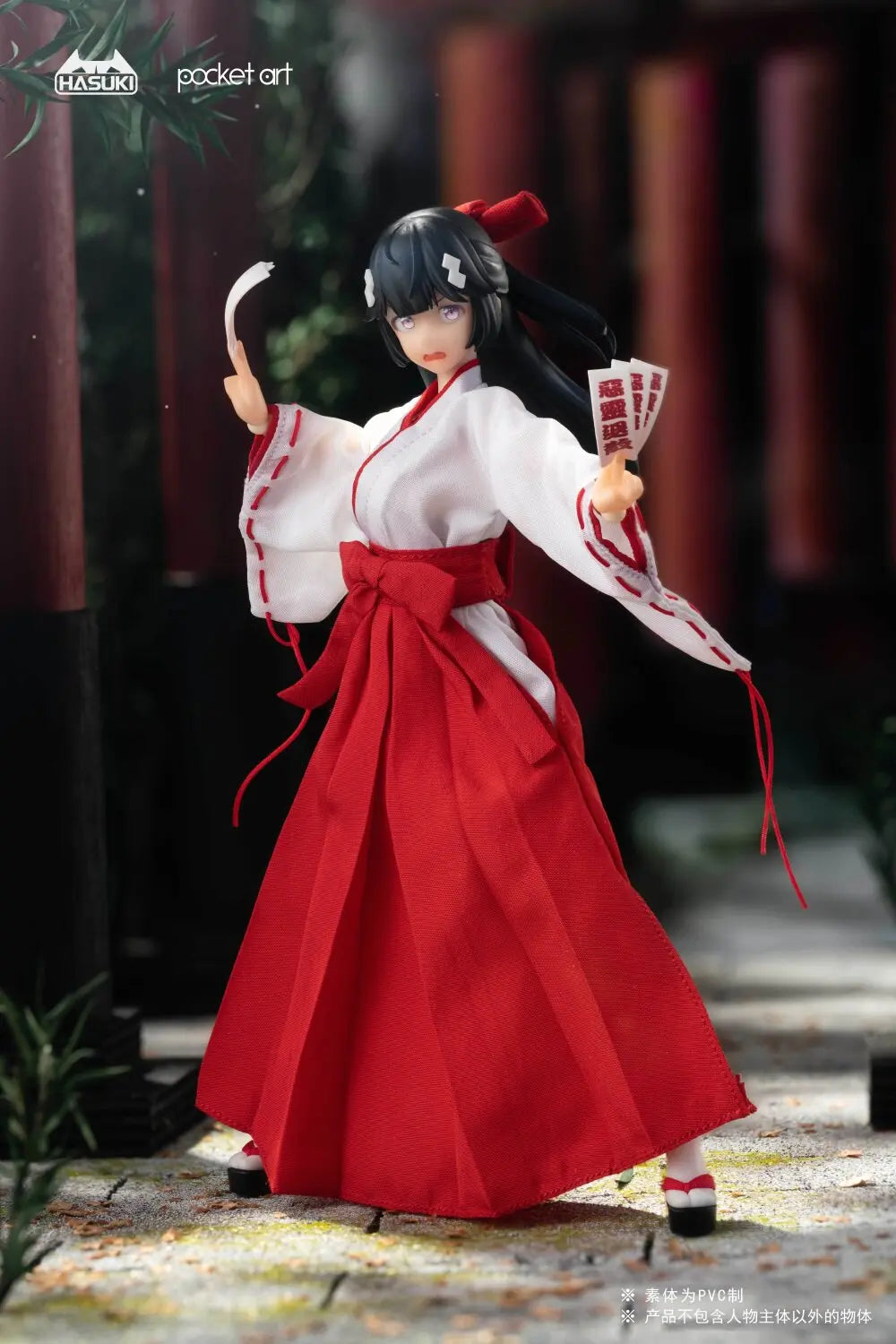 PA005 1/12 Scale Exorcist Witch Tsubaki Action Figure Pocket art series NO.5 15.5cm Female Soldier Figurine Model Toy