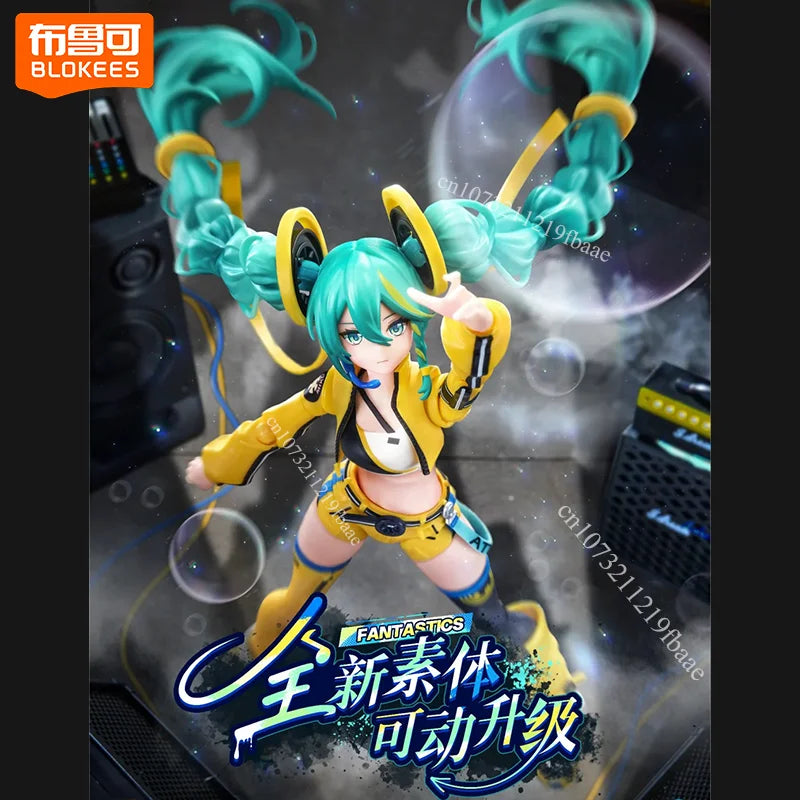 Оригинални Blokees Hatsune Miku екшън фигурка монтаж фигурка Singer MIKU анимационни аниме фигурки играчка PVC играчки кукла колекция подарък