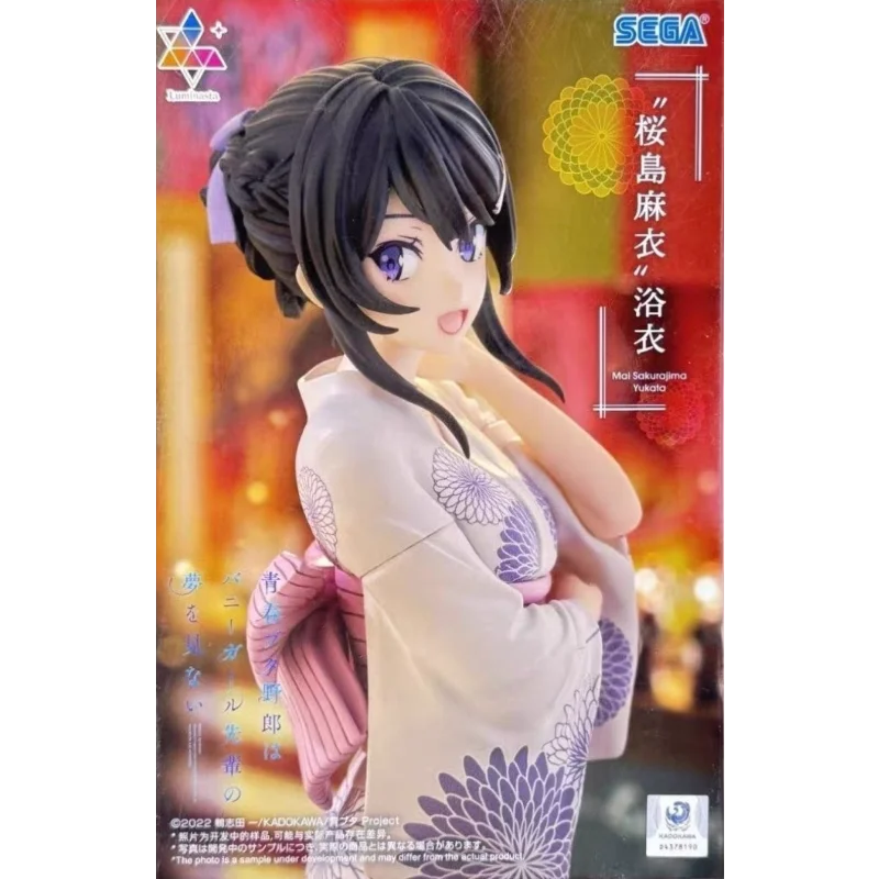 In Stock Original SEGA Luminasta Rascal Does Not Dream of Bunny Girl Senpai Sakurajima Mai Yukata Anime Figure Toy Gift for Kid