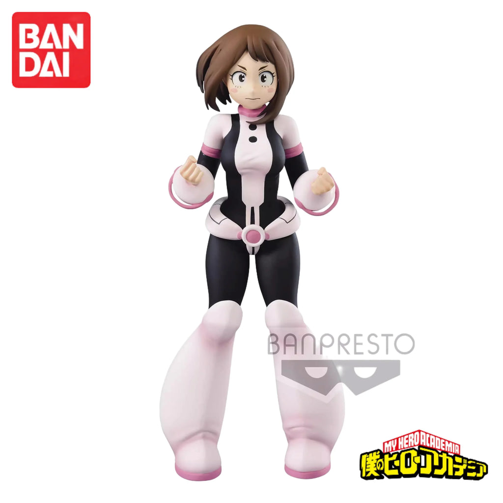 В наличност Bandai 100% оригинална фигурка Banpresto The Amazing Heroes My Hero Academia Uraraka Ochaco Anime Original Model Фигура Подарък