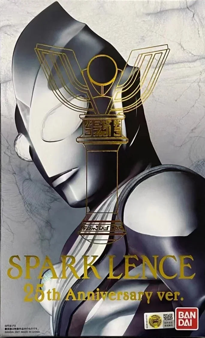 BANDAI Original UR Ultra Replica Ultraman Tiga Spark Lence 25th Anniversary Ver. Anime Action Figures Toys Kids Children Gifts