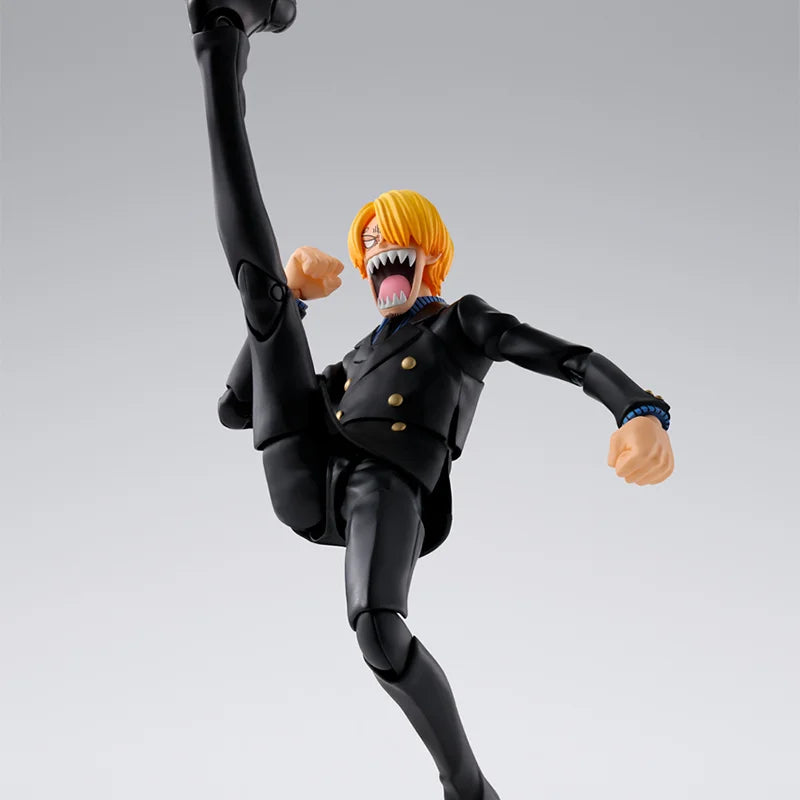 Bandai Original Anime Figure One Piece S.H.Figuarts SANJI -ROMANCE DAWN-Action Figurine Toys Model Toy Gift for children