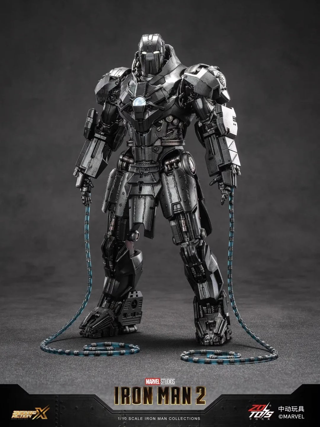 ZD Toys Iron Man Series Blacklash Figures 1/10 Whiplash Action Figurines Movie Statue Model Adult Collect Gift