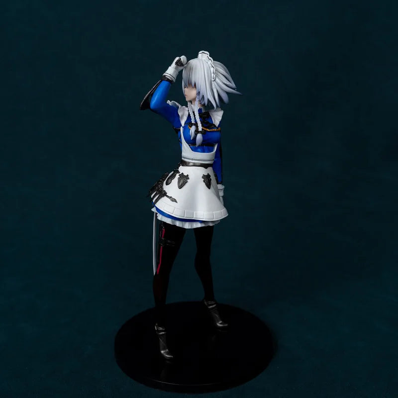 23 см Touhou Project Izayoi Sakuya Maid Hold A Knife Game Girl Фигура Модел Статуя Момче Колекция Декорация за плот Орнамент Играчка