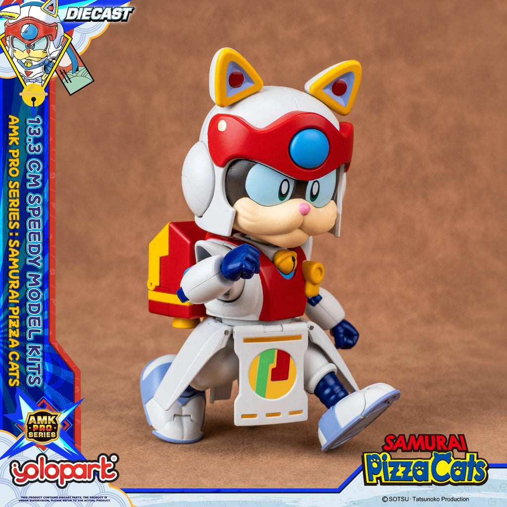 YOLOPARK 13.3cm Samurai Pizza Cats AMK PRO Series Speedy Model Kit TOY Gift For girl boy