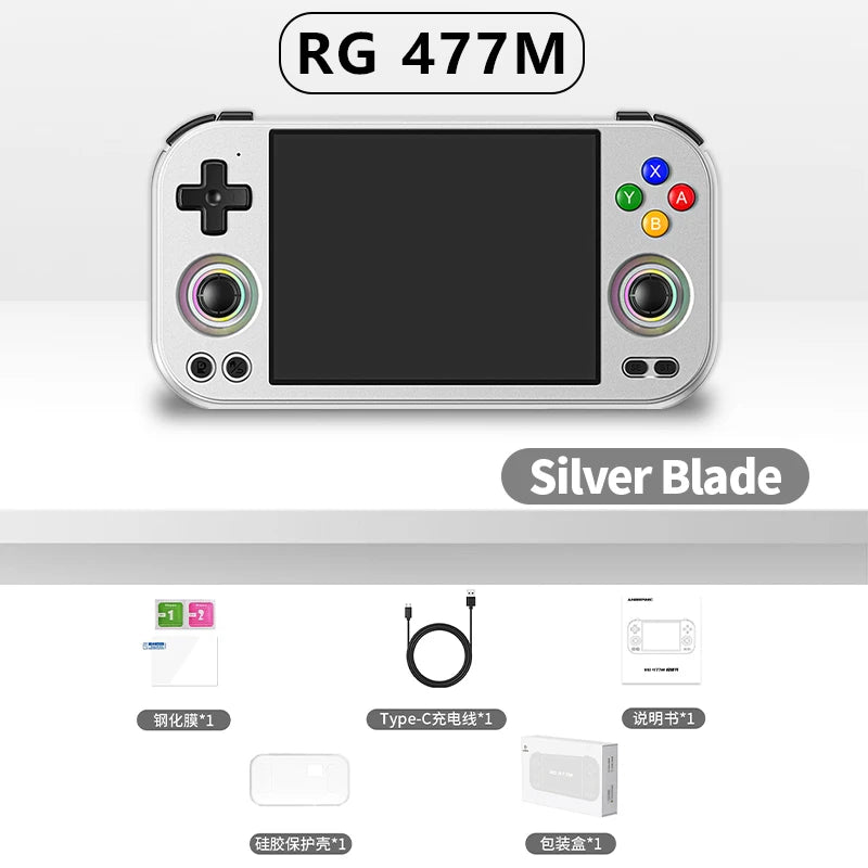 Anbernic RG477M Retro Handheld Game Console 4.7-inch LTPS 64 Bit Game Player Dimensity 8300 Online Multiplayer Streaming RG 477M