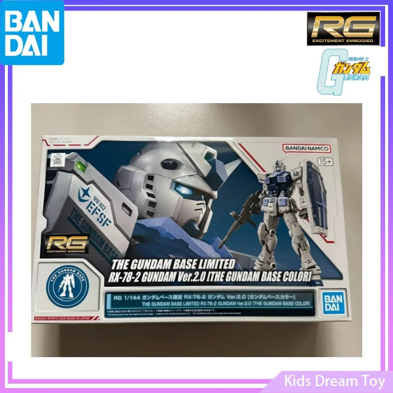 Bandai Original RG THE GUNDAM BASE LIMITED RX-78-2 GUNDAM Ver.2.0[THE GUNDAM BASE COLOR] Anime Action Figures Toys Assembly Kids