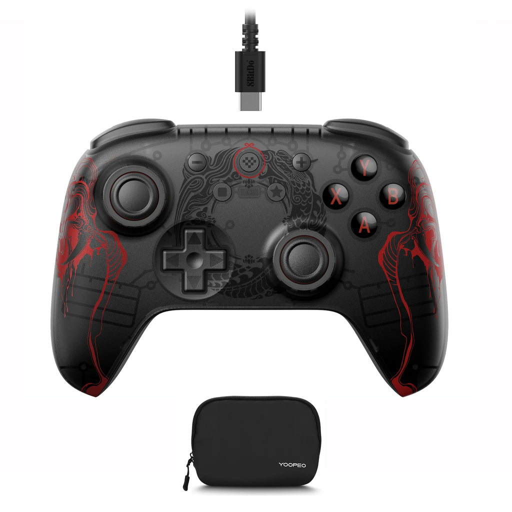8BitDo Ultimate 2C Wired / Wireless Controller for Windows 10/11 Gamepad Black Myth WuKong with Hall Effect Joystick for Android