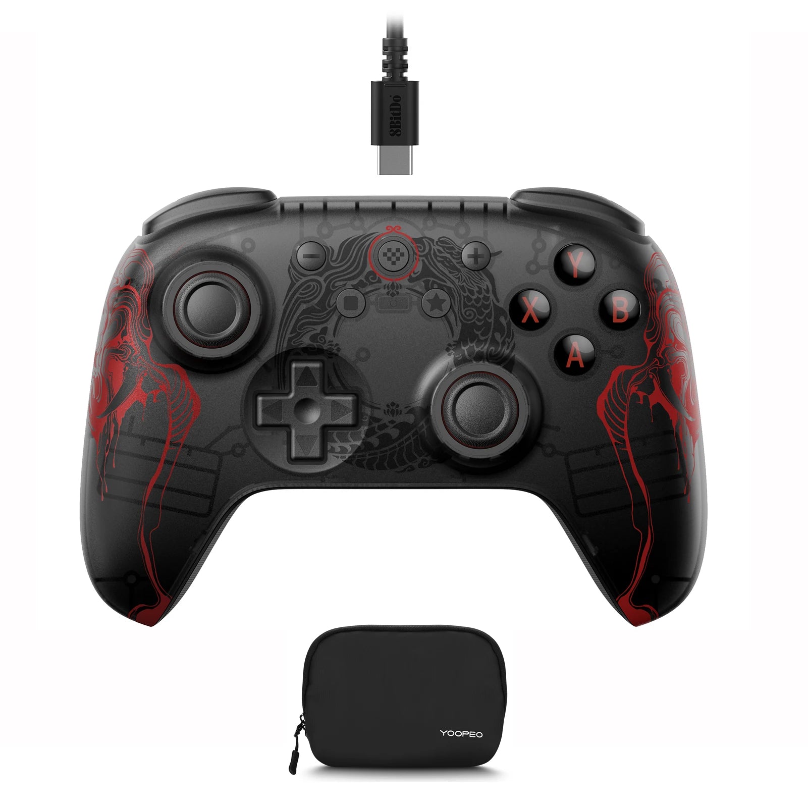 8BitDo Ultimate 2C Wired / Wireless Controller for Windows 10/11 Gamepad Black Myth WuKong with Hall Effect Joystick for Android