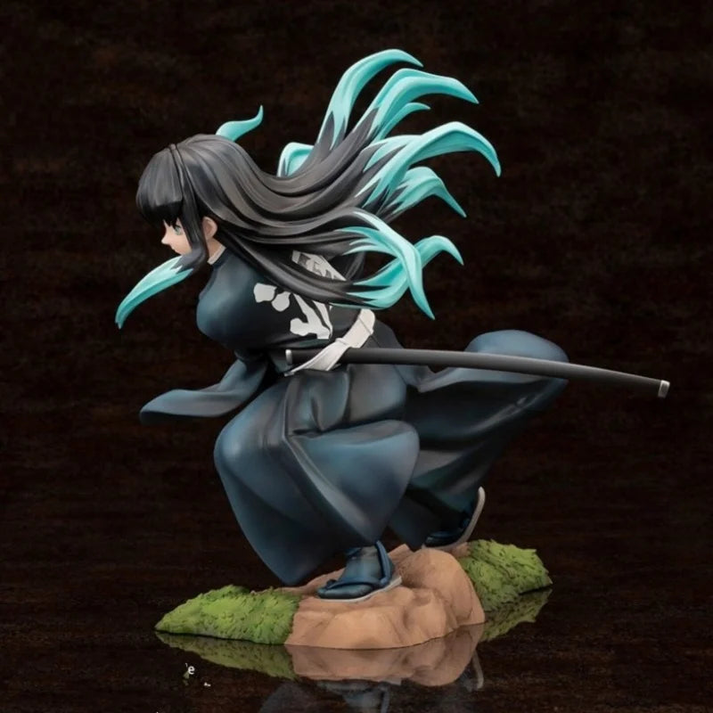 18cm Gk Demon Slayer: Kimetsu No Yaiba Muichiro Tokito Battle Form Articulated Pvc Action Figure Model Desktop Ornament Toy Gift