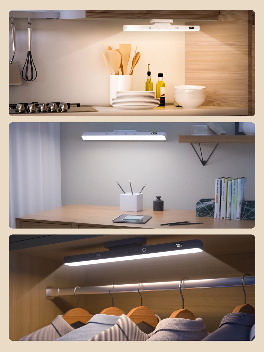 WILLED Touch Table Lamp Magnetic Desk Lamp Bulit-in 2500mAh Battery for Reading Cabinet Mirror Bedside Rechargeable Night Lights