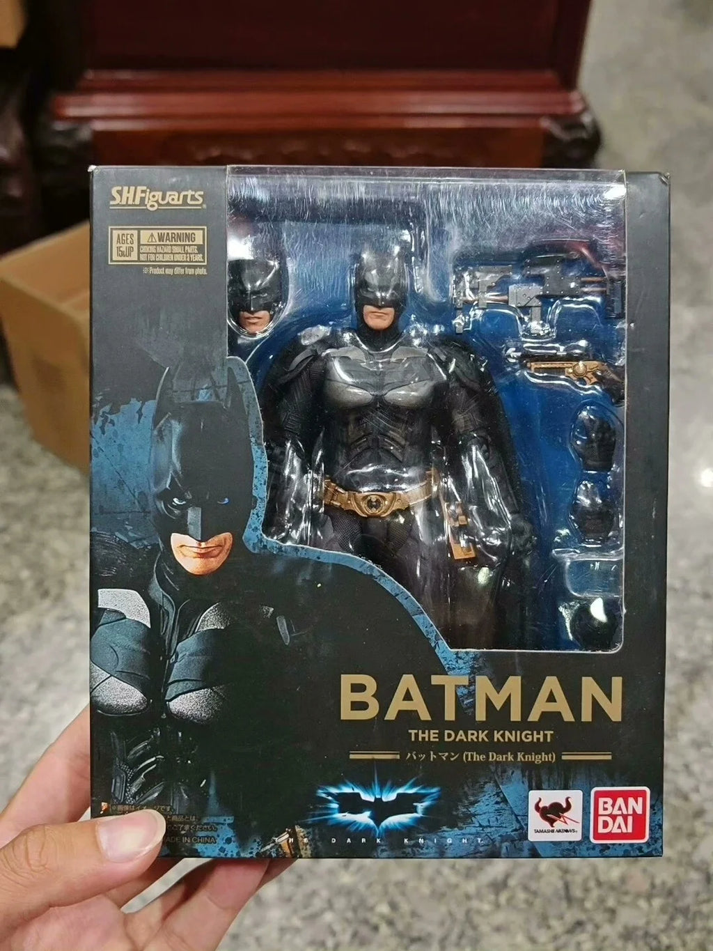 In Stock Originate BANDAI SHF The Dark Knight Batman Movable Model Toys S.H.FIGUARTS Bruce Wayne The Dark Knight Rises