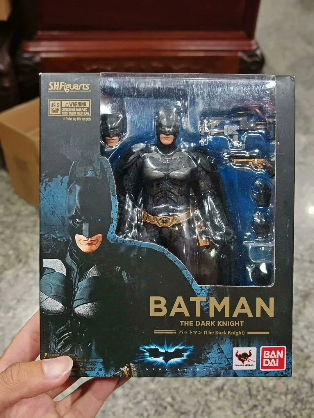 In Stock Originate BANDAI SHF The Dark Knight Batman Movable Model Toys S.H.FIGUARTS Bruce Wayne The Dark Knight Rises