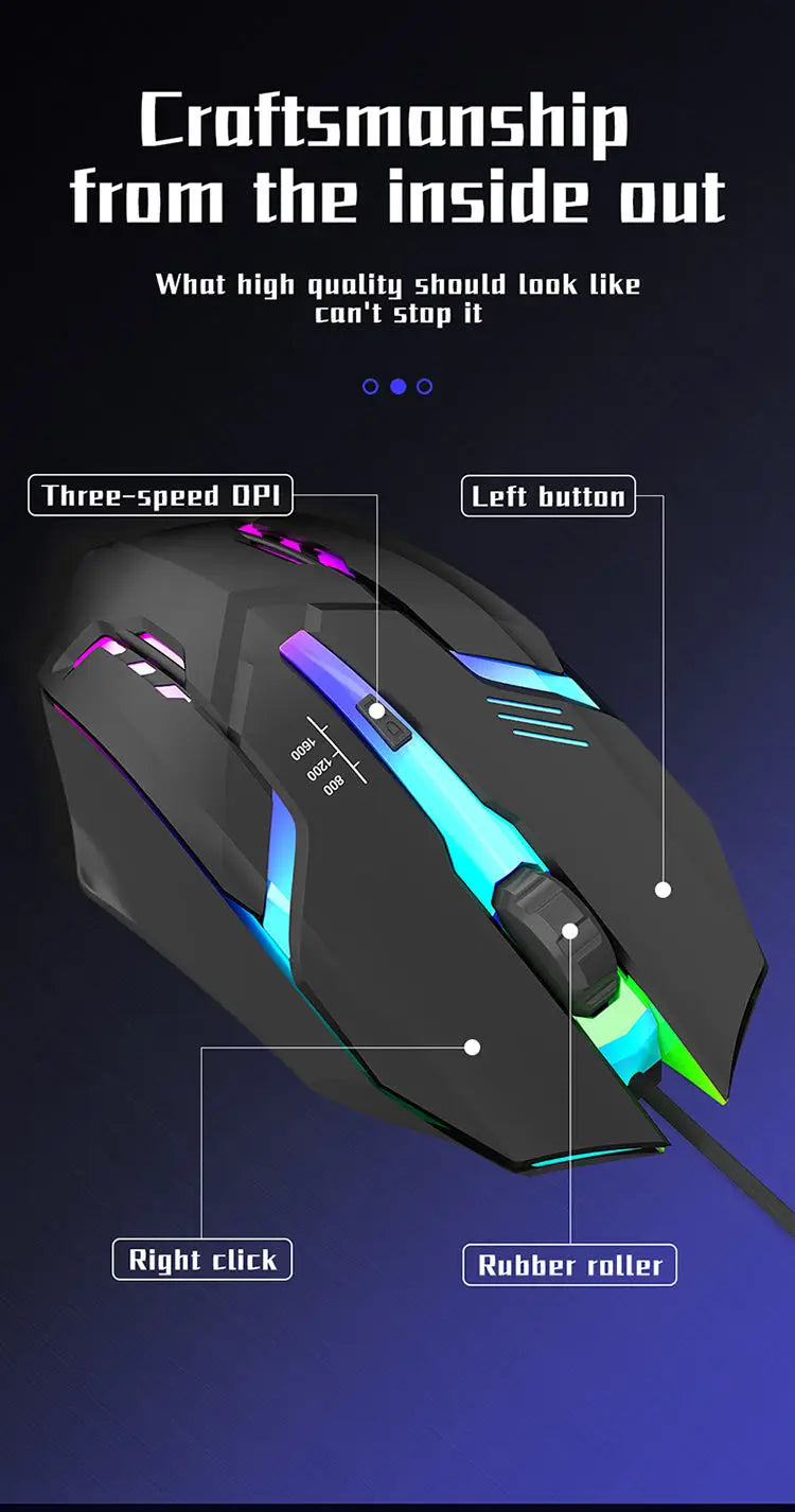 Ergonomisches Design Gaming Maus Desktop-Computer Laptop USB Backlit Maus Hersteller Heißer Verkauf 
