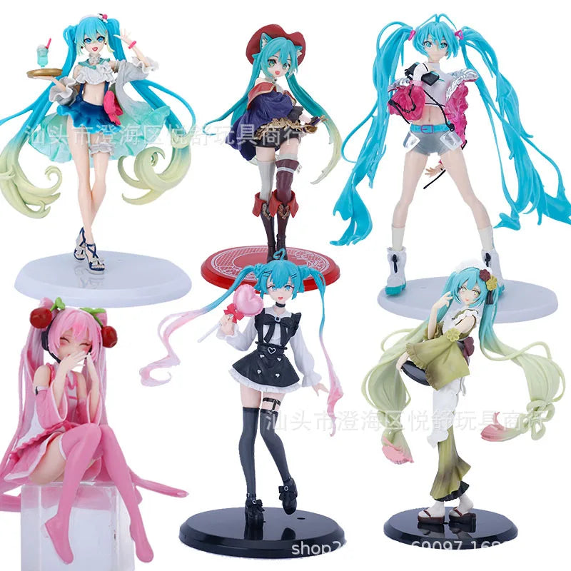 Miku Sakura Lolita Bunny Ears Girl Pillow Miku Swimming Ring Pajamas Rem Rabbit Hug Qiong Mei Figure Anime Cosplay Cushion Doll