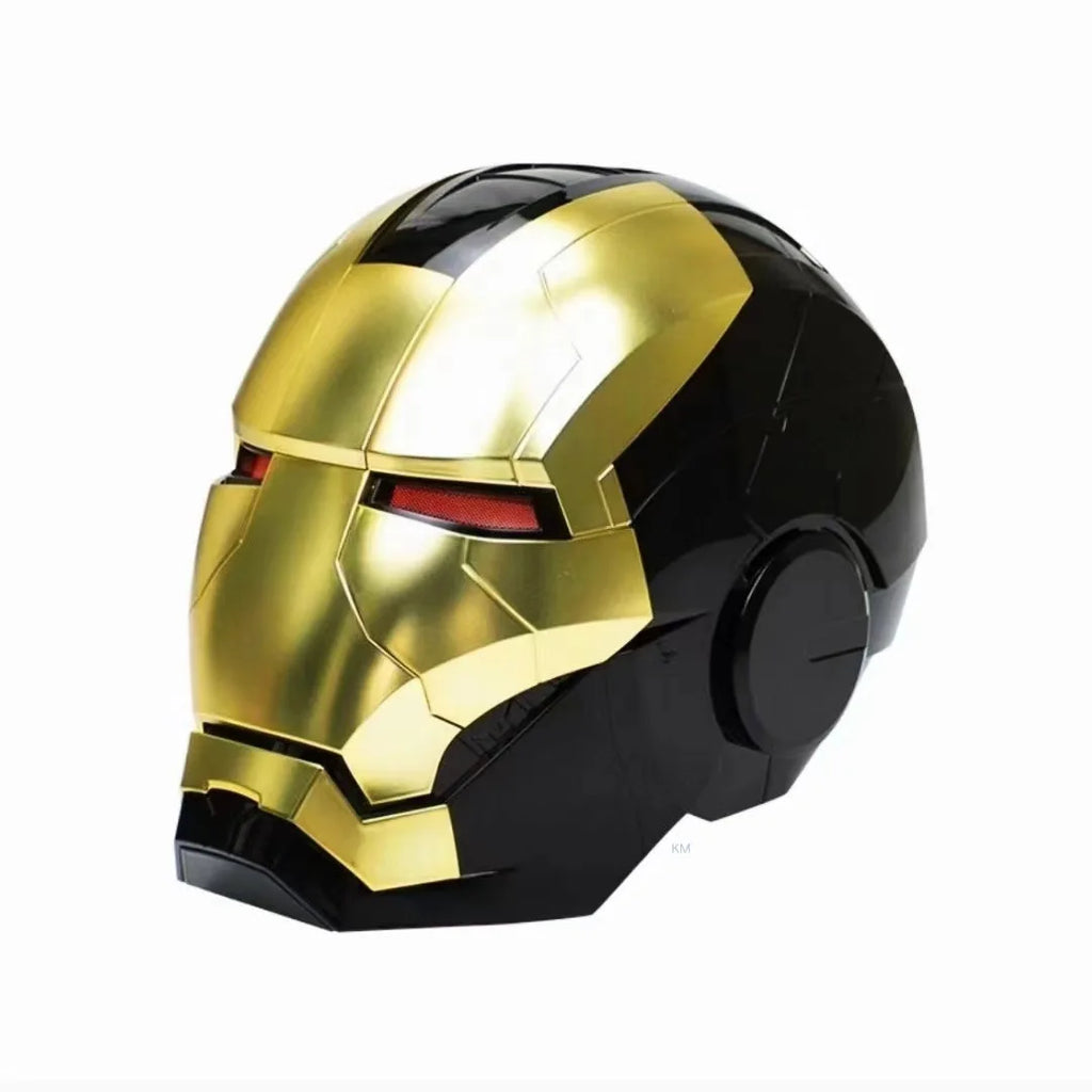 2025 New Marvel Iron Man Helmet Black Gold Black Silver Electric Helmet Voice Controlled Voice Machine Face Mask Toy Birthday Gi