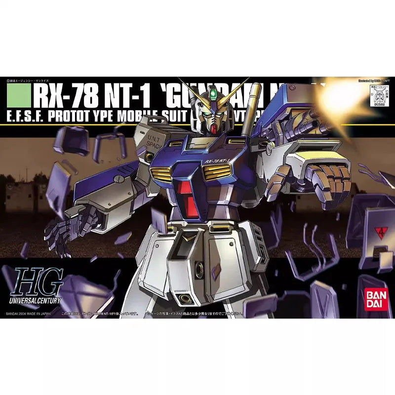 Bandai Original HGUC 1/144 Anime RX-78 NT-1 GUNDAM Alex ガンダムアレックス Assembly Model kit Action Figure Toys For Kid Collectible Gift