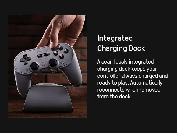 8BitDo - Pro 3 Bluetooth Controller for Nintendo Switch 1/2,PC,Windows, Apple, SteamOS, Android with Charging Dock TMR Joysticks