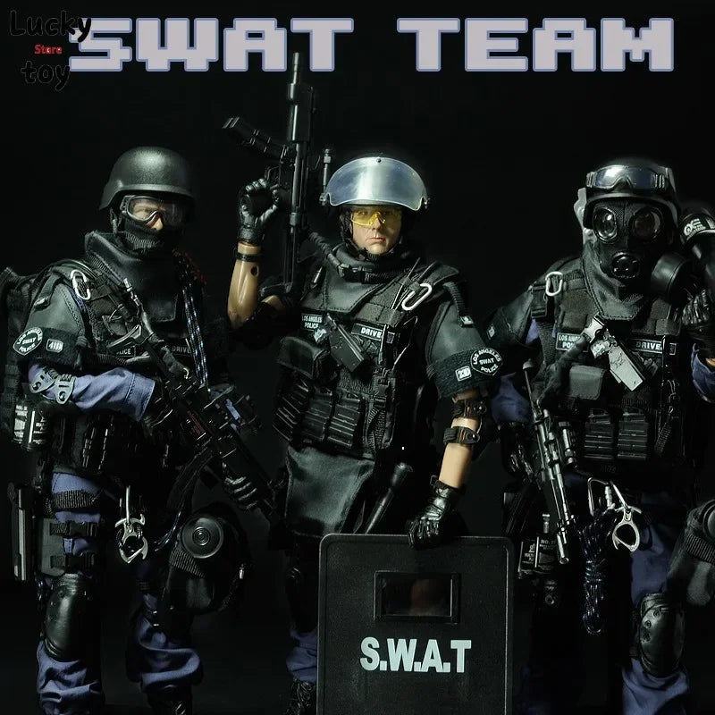 1/6 Scale Simulation Team Police SWAT Military Assualter Breacher Point-man Soldier Model 12inch Action Figure Joint Toy