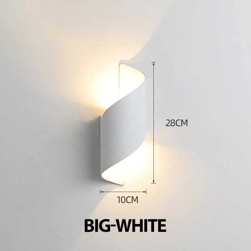 Spirale Design LED Wand Lampe 10W Indoor Wand Lichter Wasserdichte Outdoor Moderne Nordic Wand Lampe Innen Wand Licht Hause decor