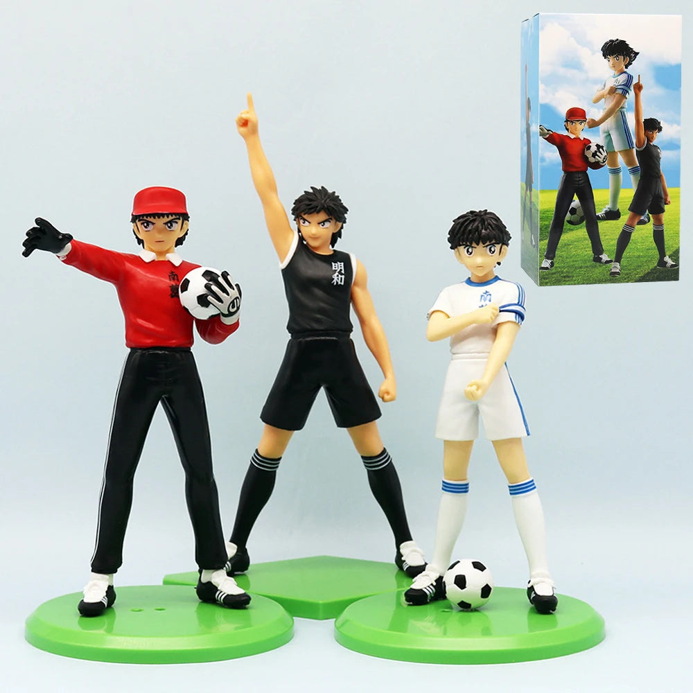 18cm Captain Tsubasa Anime Figure Ozora Tsubasa Action Figures Hyuuga Kojirou/Wakabayashi Genzou Figurine Collection Model Toys